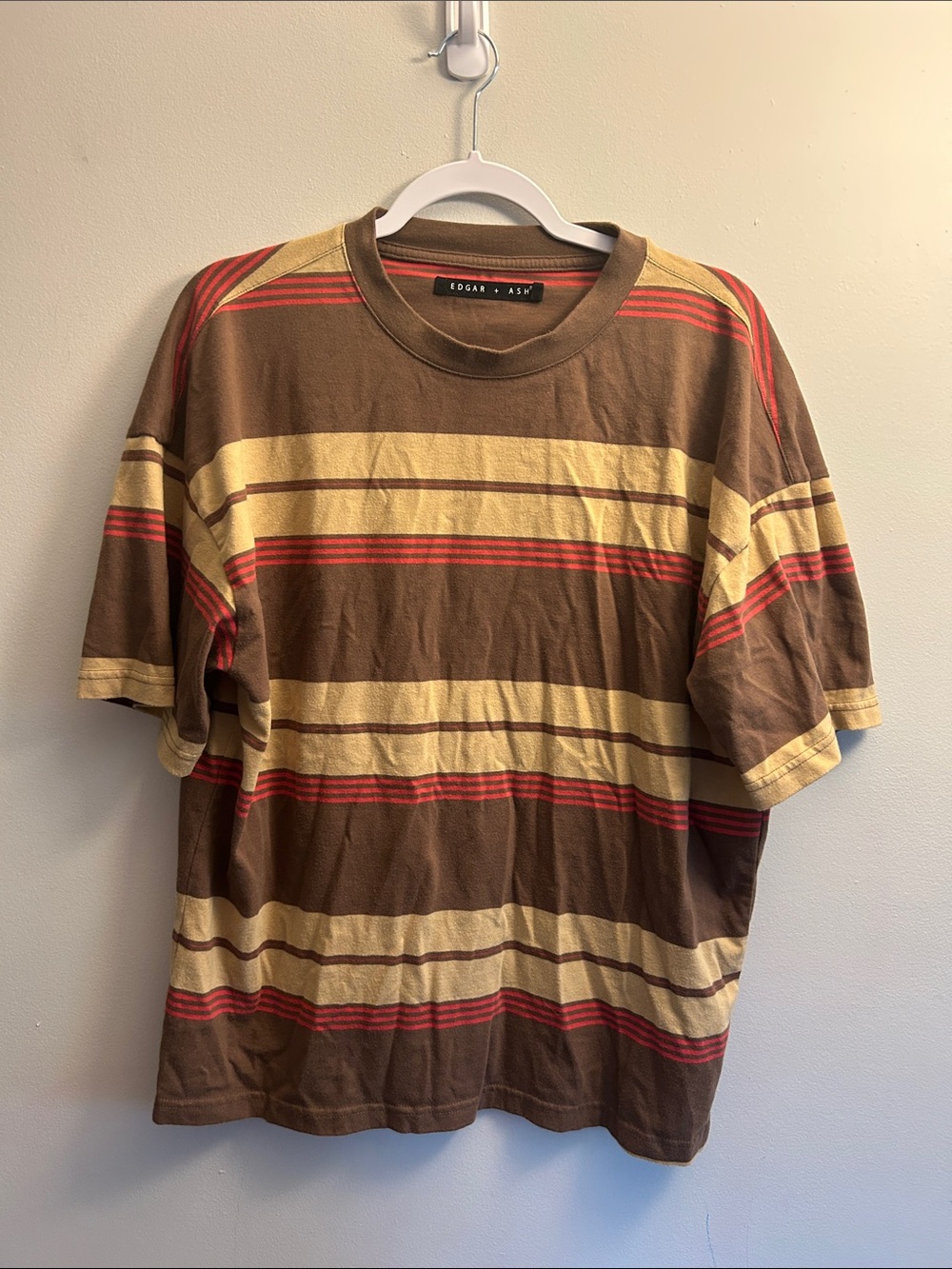 Edgar + Ash Brown Striped Short-Sleeve Tee